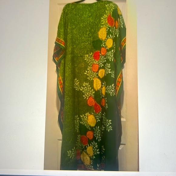 Denim Dress Tropical Style Size Free - Picture 4 of 5